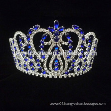 wholesale Blue crystal tiara hair crown comb